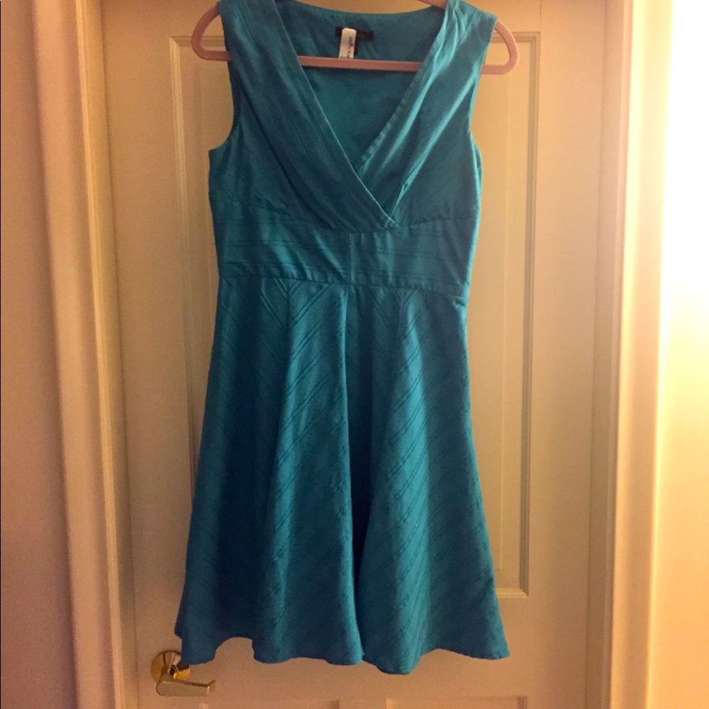 Ivy + blu aquamarine v-neck,A-line dress for sale!